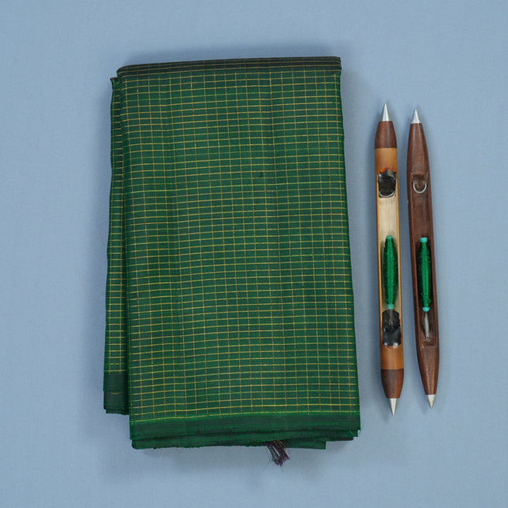 Hayagrivas Handloom Bottle Green Kanjivaram Silk Saree KBE2292B3-1
