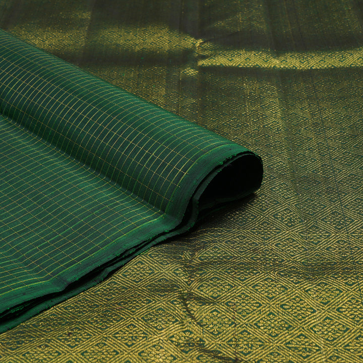 Hayagrivas Handloom Bottle Green Kanjivaram Silk Saree KBE2292B3-1