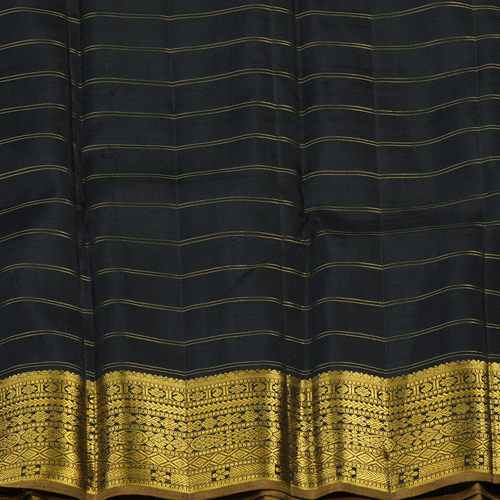 Hayagrivas Handloom Maroon Kanjivaram Silk Saree with Black Border KBE2292B7-1