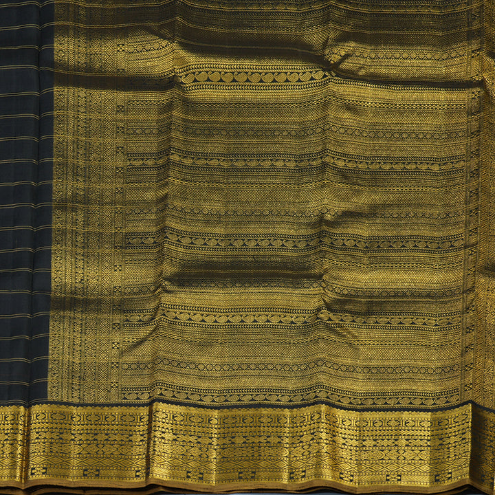 Hayagrivas Handloom Maroon Kanjivaram Silk Saree with Black Border KBE2292B7-1