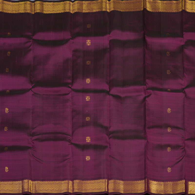 Hayagrivas Handloom Dark Purple Kanjivaram Silk Saree KBE2293B2-9