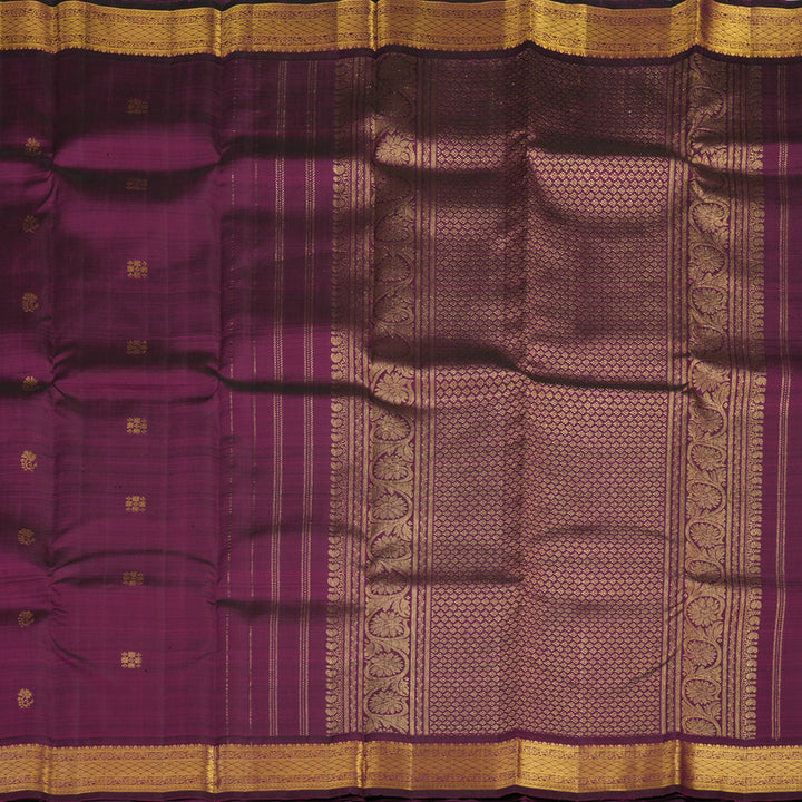 Hayagrivas Handloom Dark Purple Kanjivaram Silk Saree KBE2293B2-9