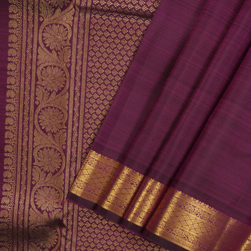 Hayagrivas Handloom Dark Purple Kanjivaram Silk Saree KBE2293B2-9