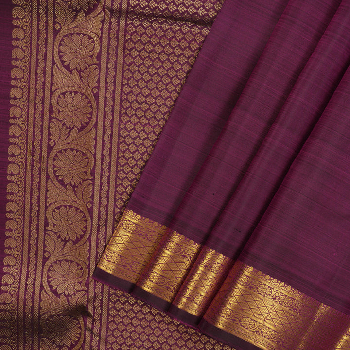 Hayagrivas Handloom Dark Purple Kanjivaram Silk Saree KBE2293B2-9