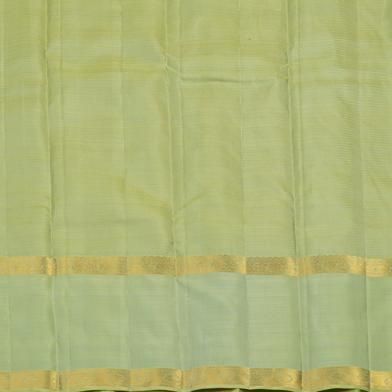Hayagrivas Handloom Lotus Pink Kanjivaram Silk Saree with Pista Green Border KBE2293B6-2