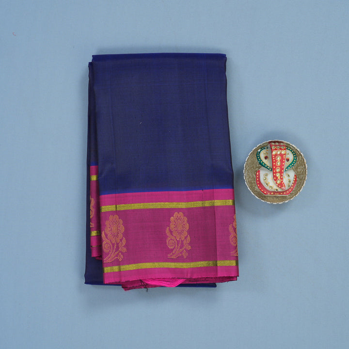 Hayagrivas Midnight Blue Handloom Kanjivaram Silk Saree KBE2295B3-2