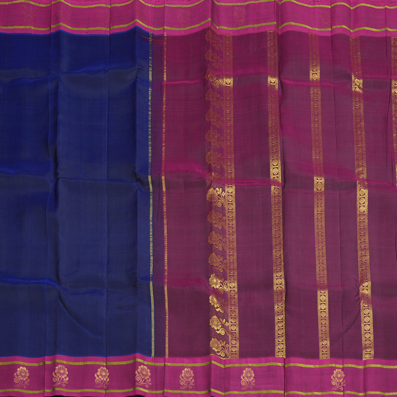 Hayagrivas Midnight Blue Handloom Kanjivaram Silk Saree KBE2295B3-2