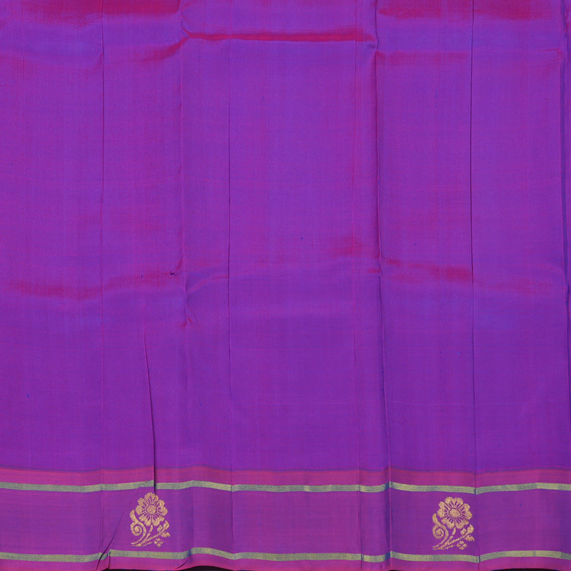 Hayagrivas Handloom MS Blue Kanjivaram Silk Saree with Magenta Border KBE2295B3-4
