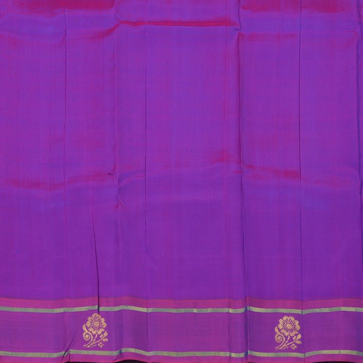 Hayagrivas Handloom MS Blue Kanjivaram Silk Saree with Magenta Border KBE2295B3-4