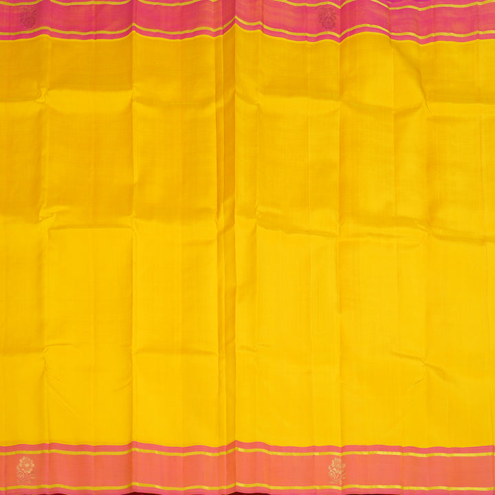 Hayagrivas Yellow Handloom Kanjivaram Silk Saree KBE2295B3-5