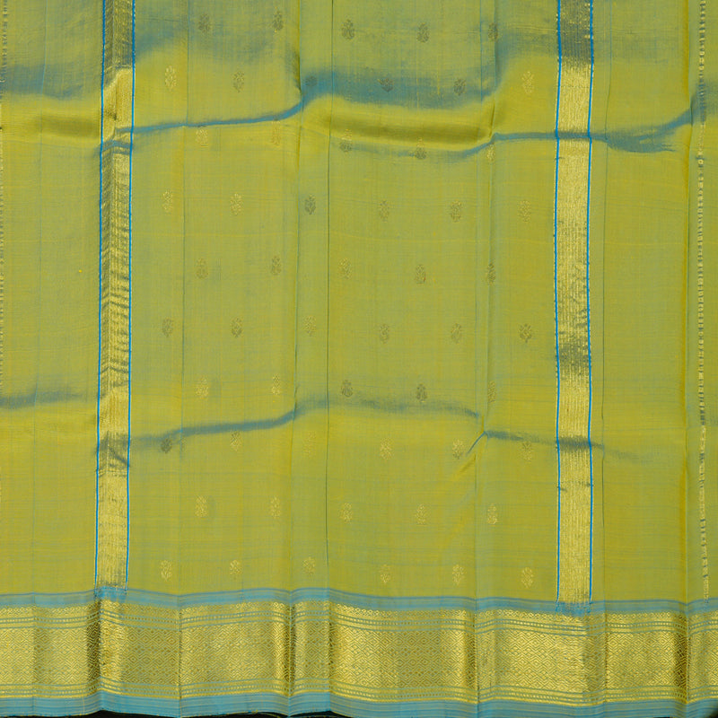 Hayagrivas Yellow Pure One-sided border Kanjivaram Silk Saree KBE2295B6-2