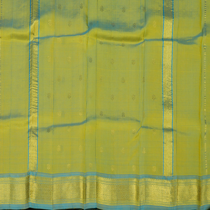 Hayagrivas Yellow Pure One-sided border Kanjivaram Silk Saree KBE2295B6-2