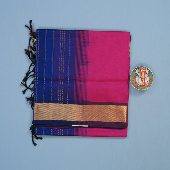 Hayagrivas Pink Pure Silk Cotton Saree KBE2296B1-16