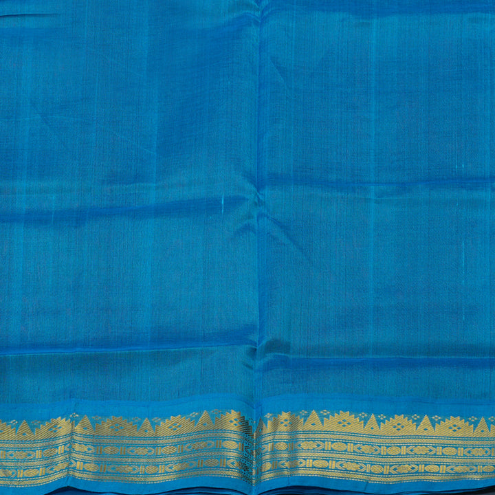 Hayagrivas Araku Maroon Pure Silk Cotton Saree with Sky Blue Border KBE2296B4-1
