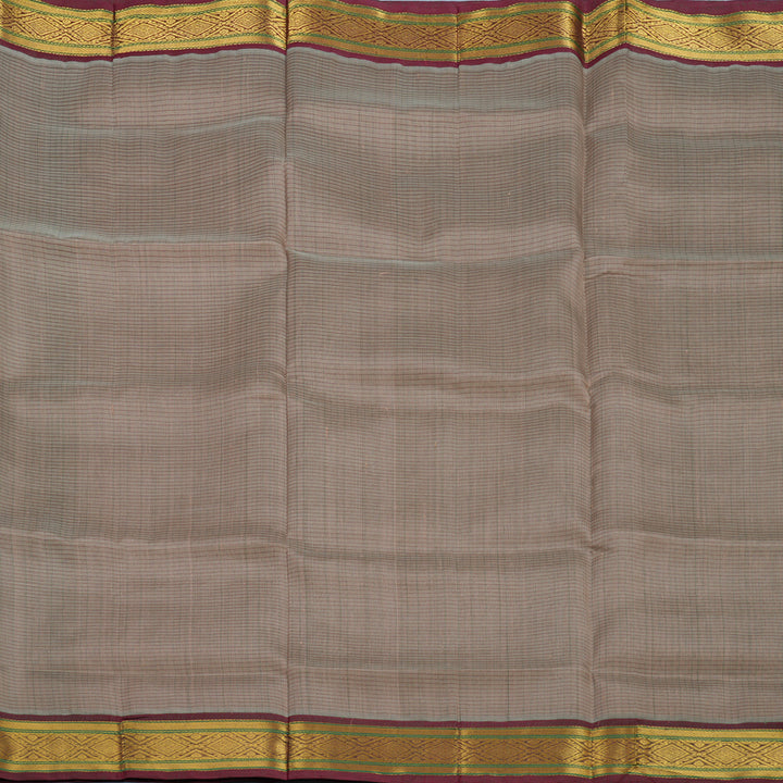Hayagrivas Light Brown Pure Silk Cotton Saree KBE2296B5-1