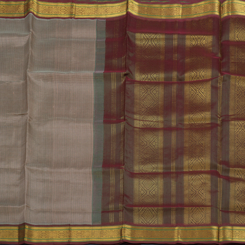 Hayagrivas Light Brown Pure Silk Cotton Saree KBE2296B5-1
