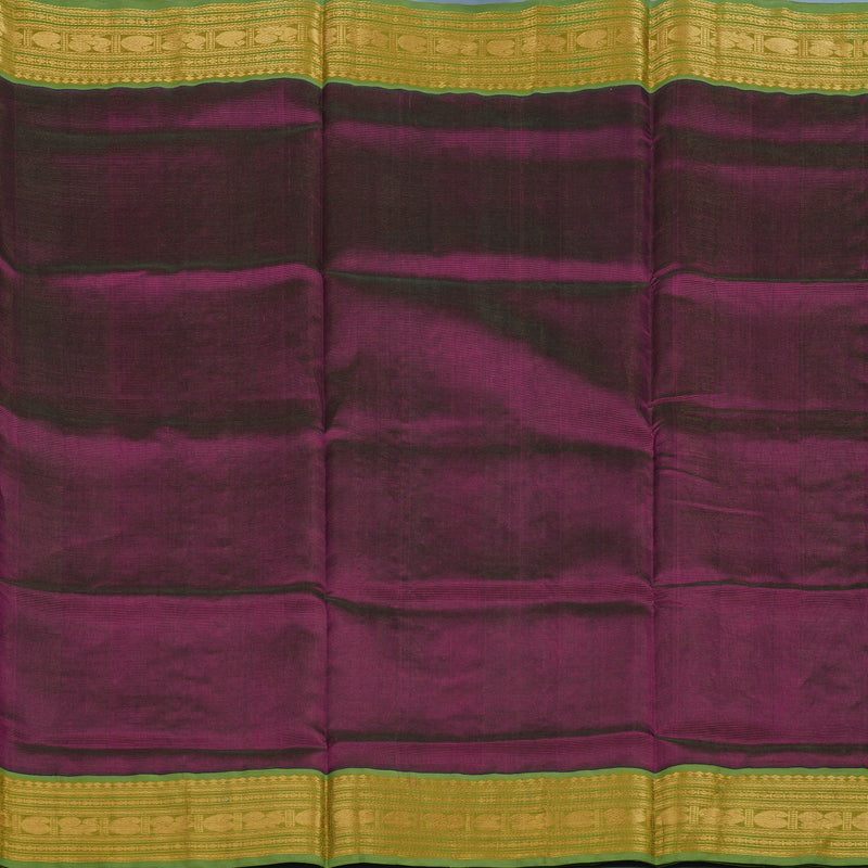 Hayagrivas Wine Purple Pure Silk Cotton Saree KBE2297B1-6