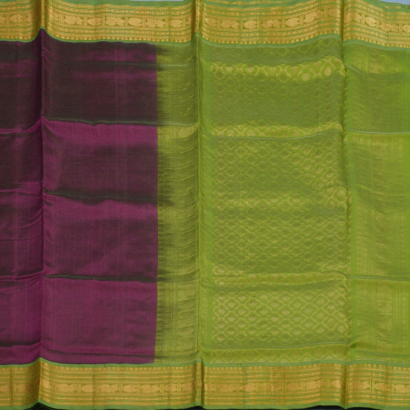 Hayagrivas Wine Purple Pure Silk Cotton Saree KBE2297B1-6