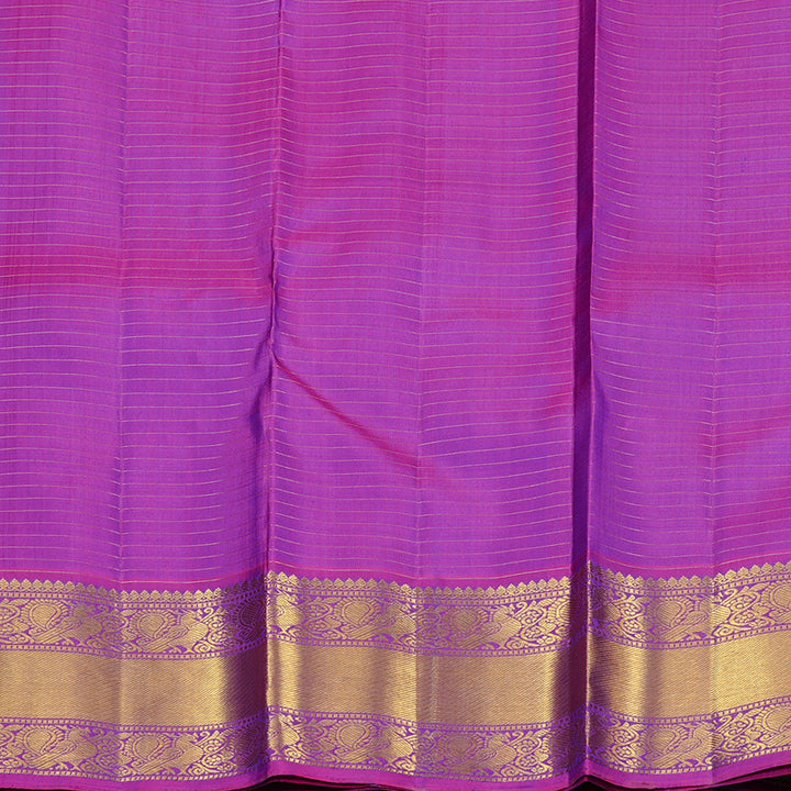 Hayagrivas Handloom Kanjivaram Silk Saree with Enchanting Peacock Blue KBE22D3-1