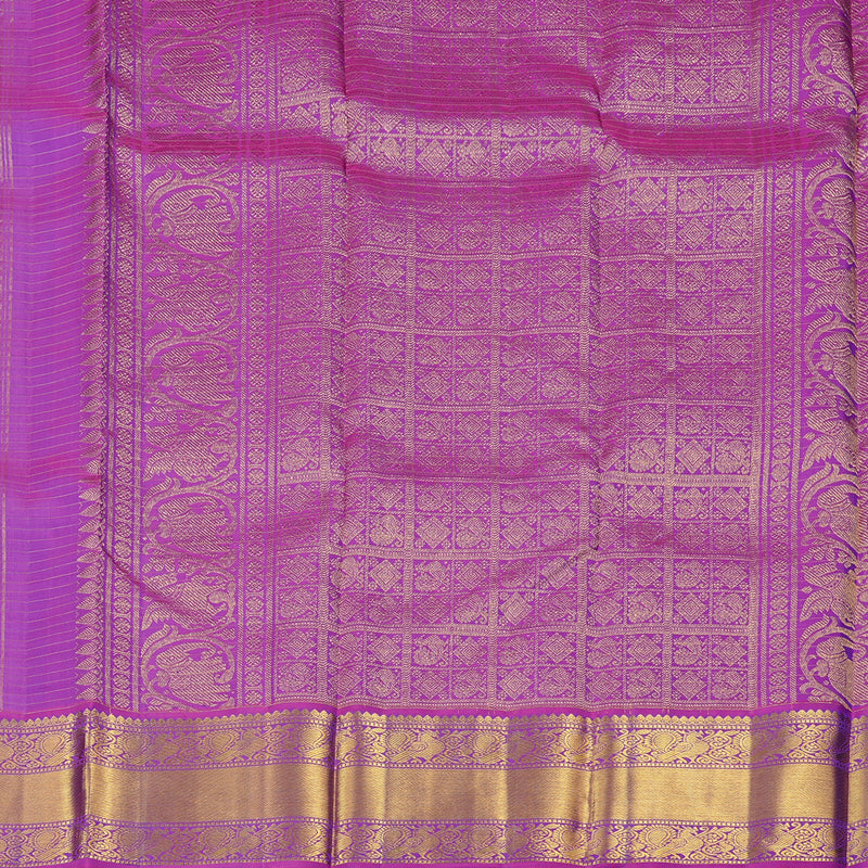 Hayagrivas Handloom Kanjivaram Silk Saree with Enchanting Peacock Blue KBE22D3-1