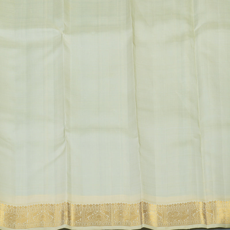 Hayagrivas Handloom Sky Blue Kanjivaram Silk Saree with Ivory Border KBE2302B3-1