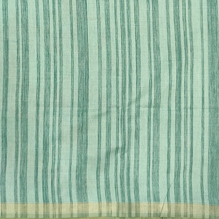 Hayagrivas Powder Green Fancy Cotton Saree KBE2305B6-5