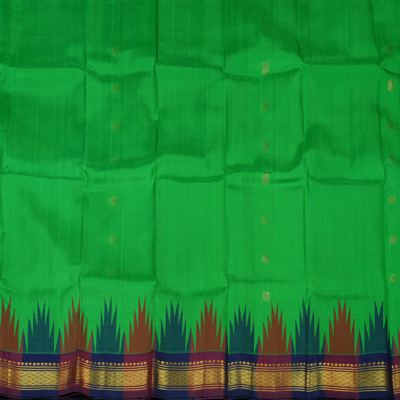 Hayagrivas Meenakshi Pachai Pure One-sided border Kanjivaram Silk Saree KBE2307B5-16