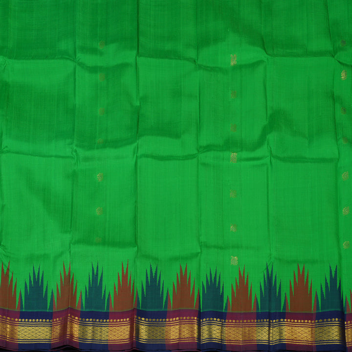 Hayagrivas Meenakshi Pachai Pure One-sided border Kanjivaram Silk Saree KBE2307B5-16
