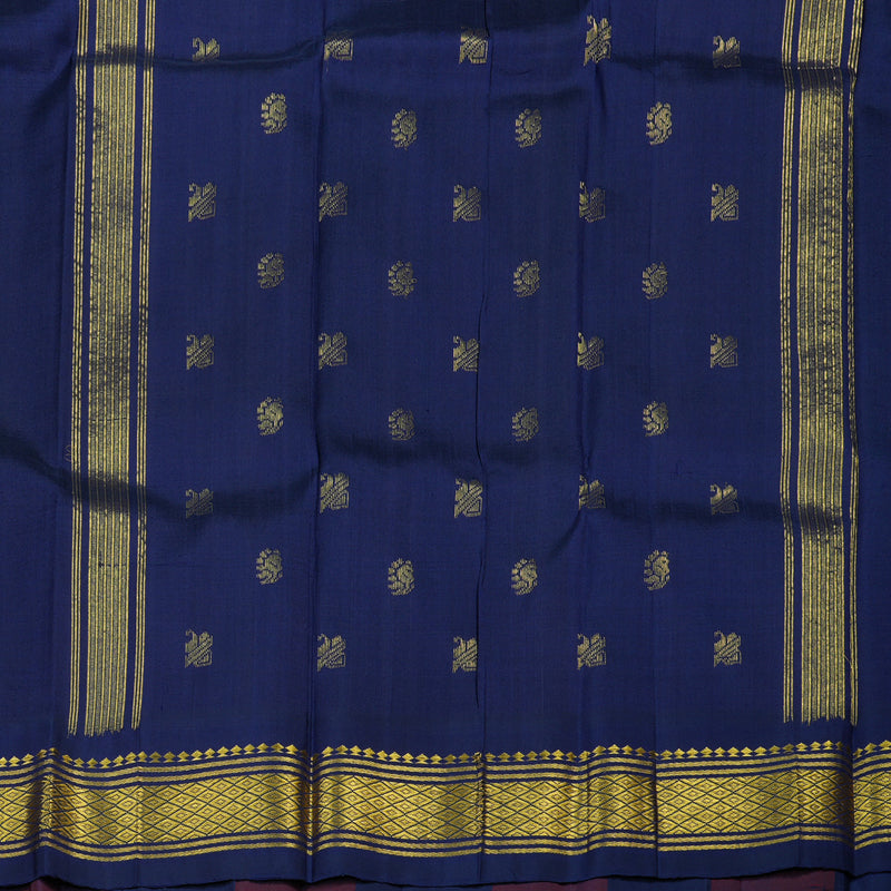 Hayagrivas Meenakshi Pachai Pure One-sided border Kanjivaram Silk Saree KBE2307B5-16