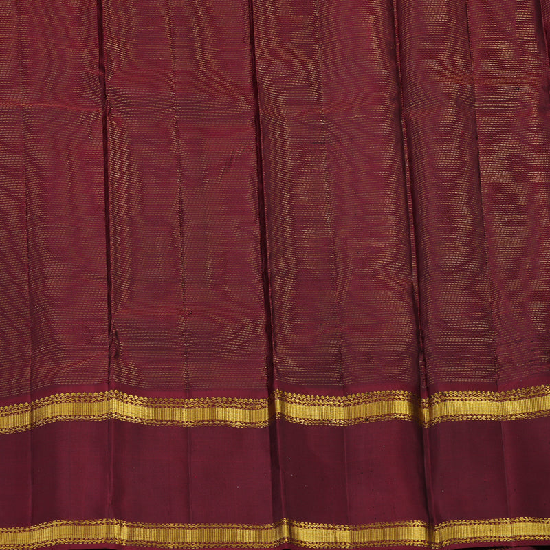 Hayagrivas Handloom Elephant Grey Kanjivaram Silk Saree with Ganga Jamuna Border KBE2312B15-1
