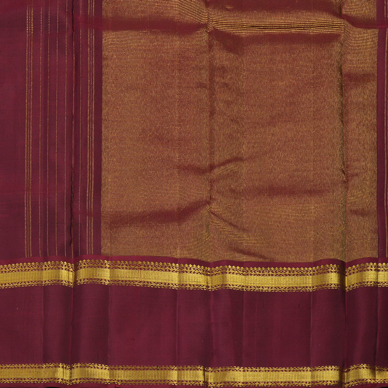 Hayagrivas Handloom Elephant Grey Kanjivaram Silk Saree with Ganga Jamuna Border KBE2312B15-1