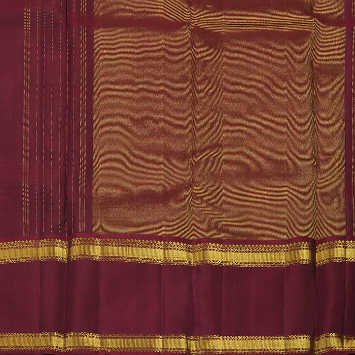 Hayagrivas Handloom Elephant Grey Kanjivaram Silk Saree with Ganga Jamuna Border KBE2312B15-1