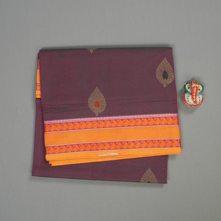 Hayagrivas Handloom Ten Yard Cotton Saree in Inviting Mandhalir KBE231D1-13