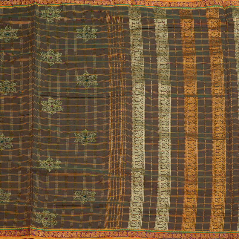 Hayagrivas Handloom Ten Yard Cotton Saree KBE231D2-7