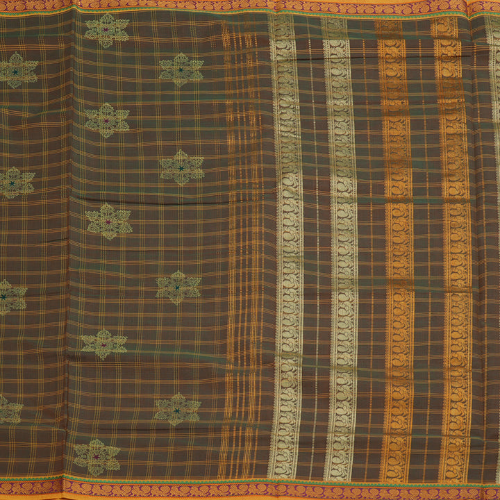 Hayagrivas Handloom Ten Yard Cotton Saree KBE231D2-7