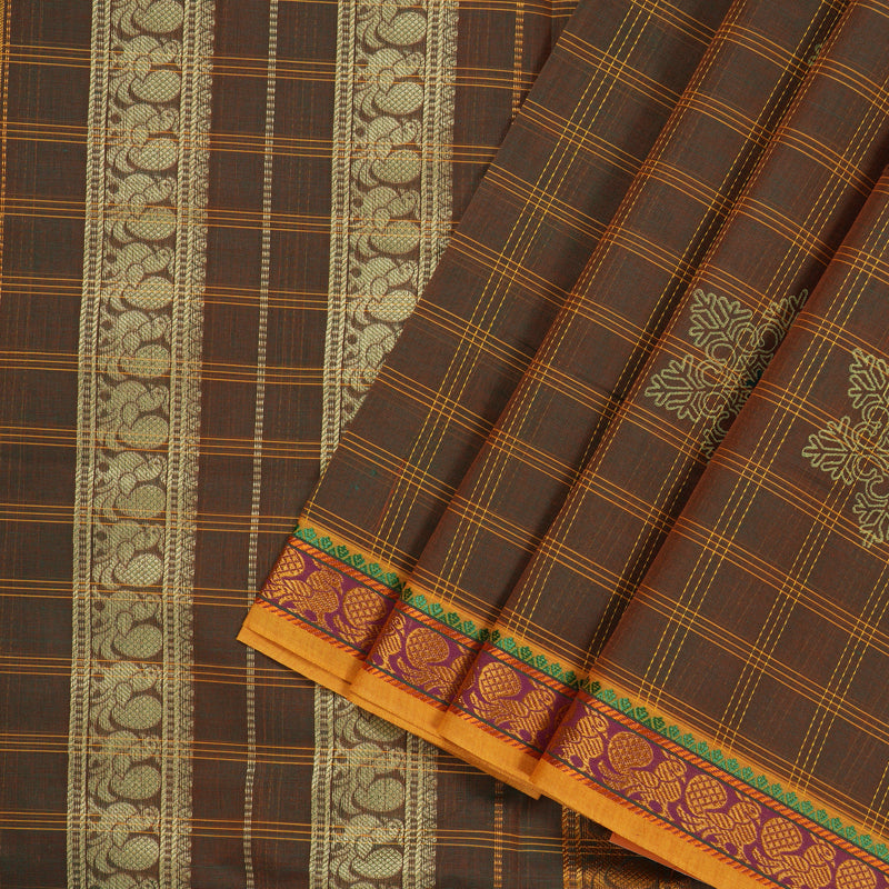 Hayagrivas Handloom Ten Yard Cotton Saree KBE231D2-7