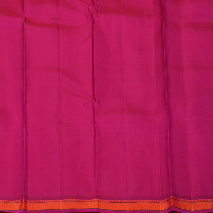 Hayagrivas Handloom Pink Kanjivaram Silk Saree with Magenta Border KBE2320B1-1
