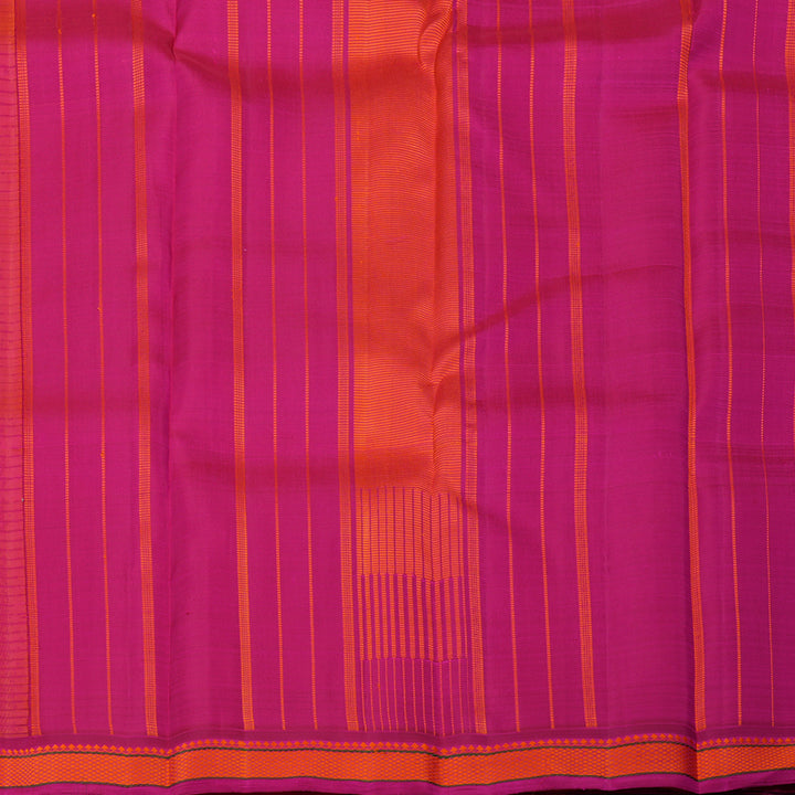 Hayagrivas Handloom Pink Kanjivaram Silk Saree with Magenta Border KBE2320B1-1