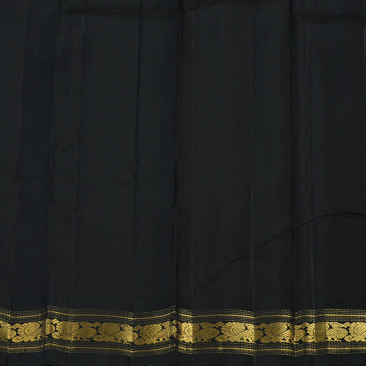 Hayagrivas Handloom Peach Pink Kanjivaram Silk Saree with Black Border KBE2321B1-1