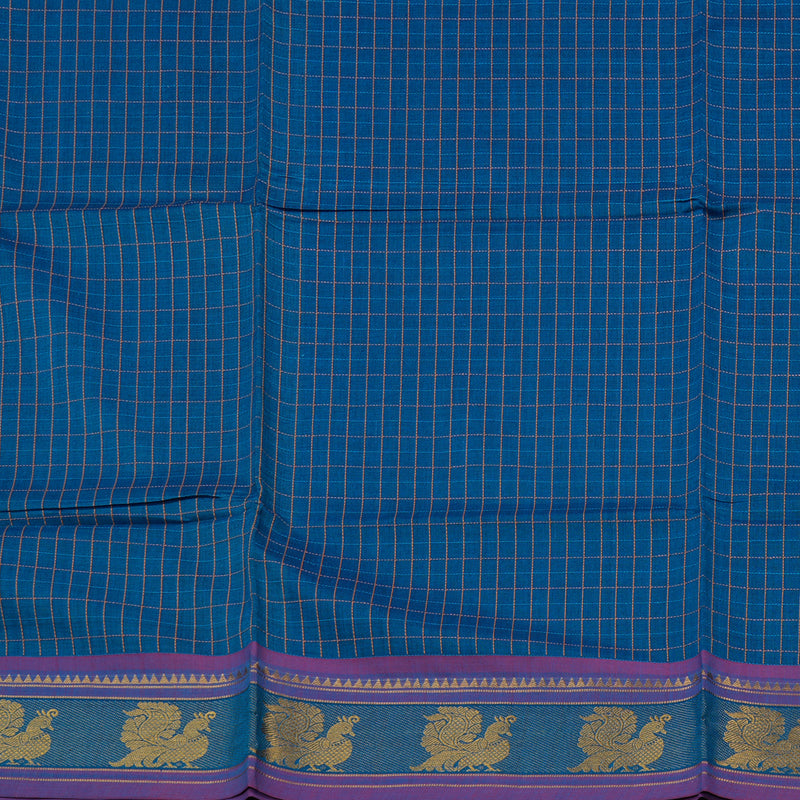 Hayagrivas Handloom Pure Cotton Saree in Charming Blue KBE232D1-3