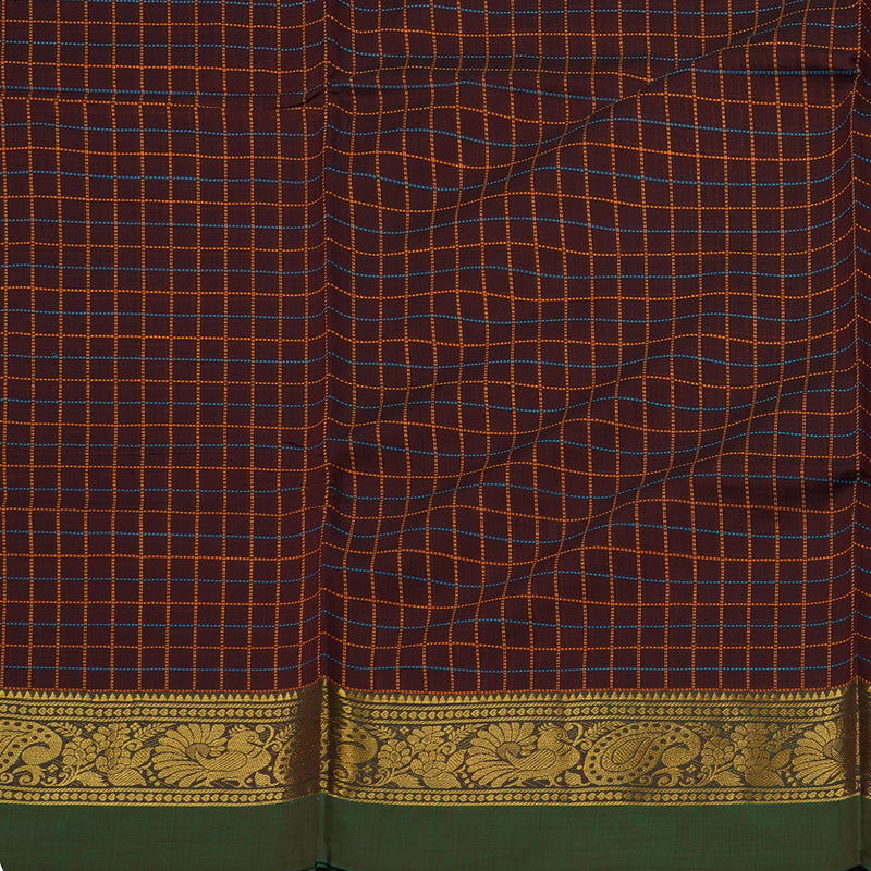 Hayagrivas Handloom Pure Cotton Saree in Regal Wine Maroon KBE232D4-7