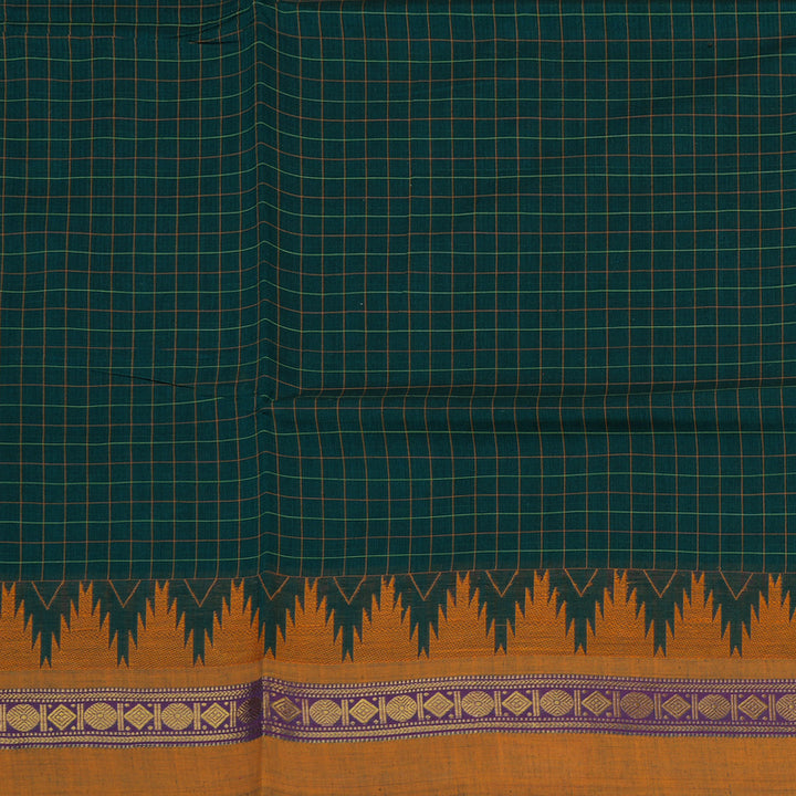 Hayagrivas Handloom Pure Cotton Saree in Lush Peacock Green KBE232D6-6