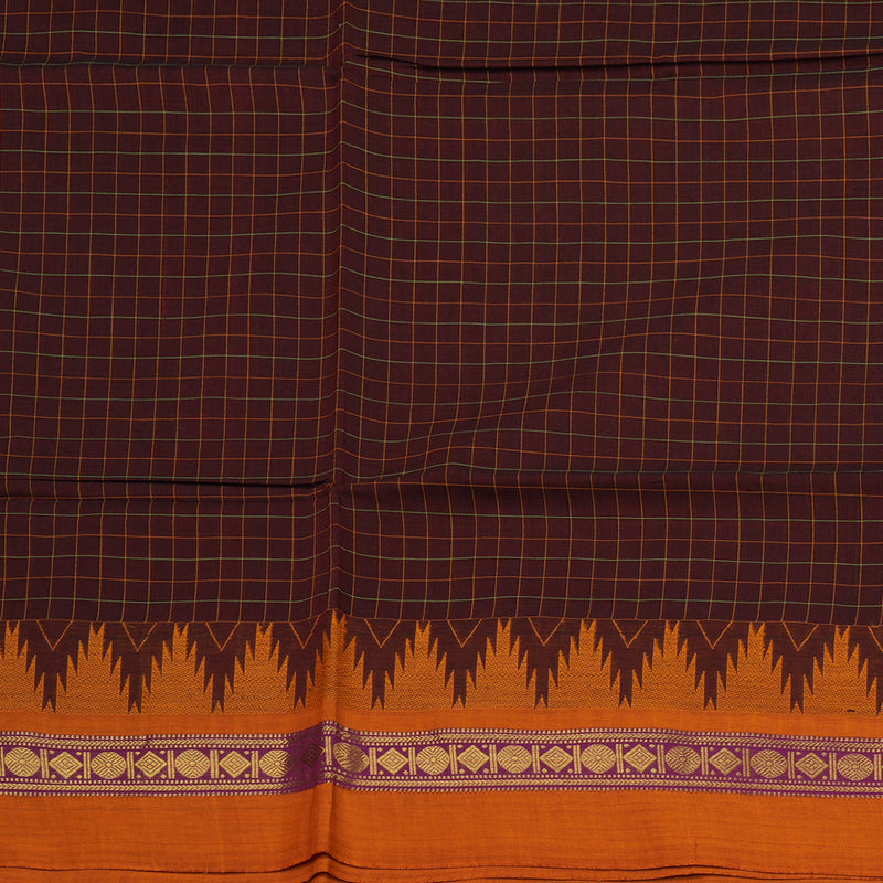 Hayagrivas Handloom Pure Cotton Saree in Vibrant Wine Maroon KBE232D6-7