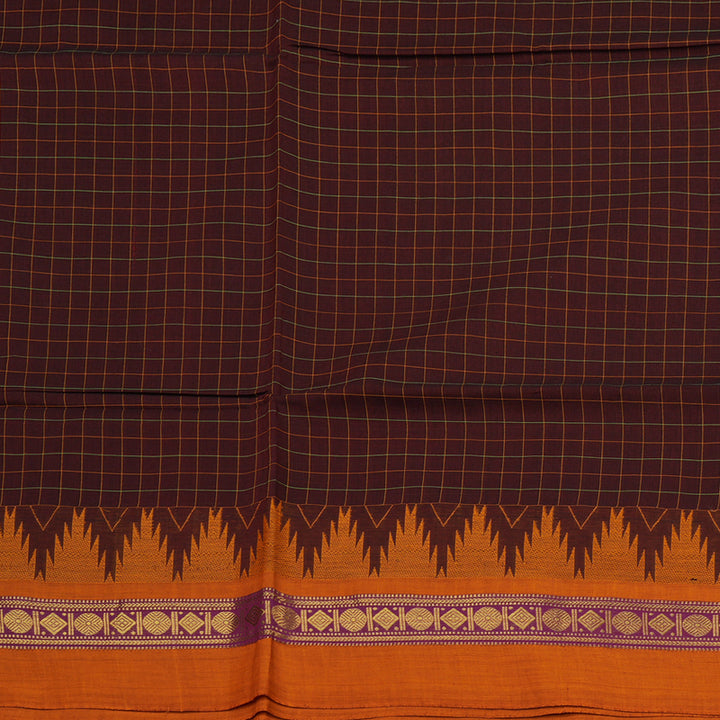Hayagrivas Handloom Pure Cotton Saree in Vibrant Wine Maroon KBE232D6-7