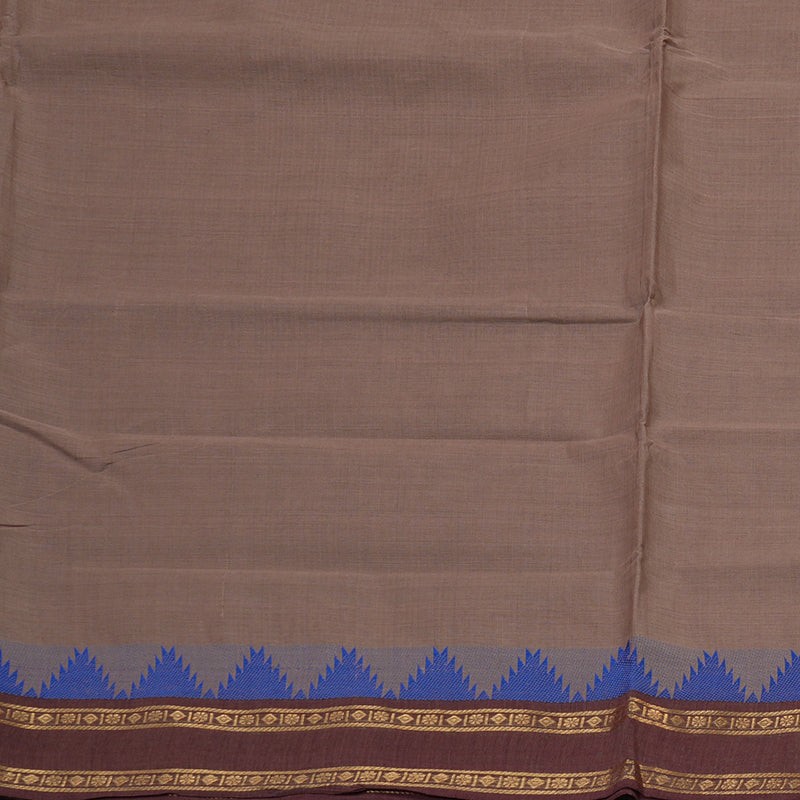 Hayagrivas Rosewood Pink Handloom Pure Cotton Saree with Dark Maroon Border KBE232D7-14