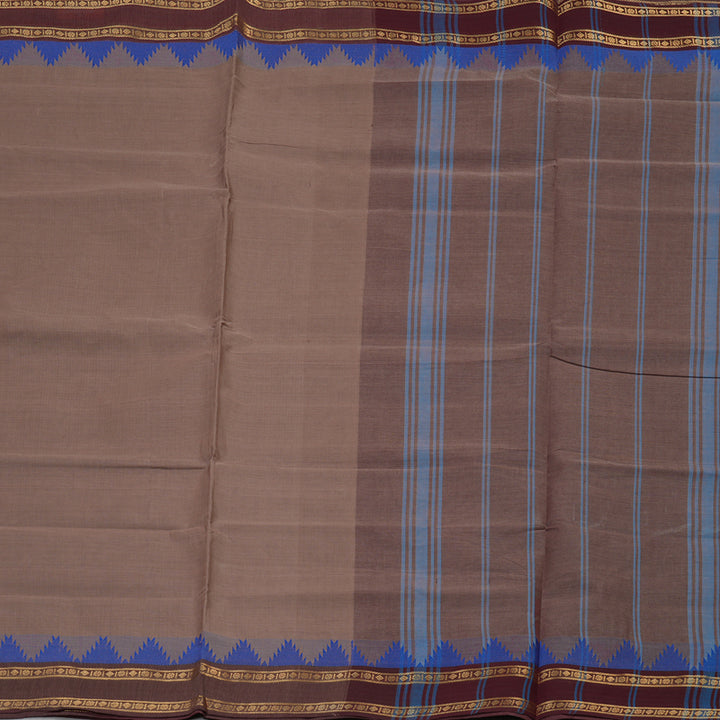 Hayagrivas Rosewood Pink Handloom Pure Cotton Saree with Dark Maroon Border KBE232D7-14