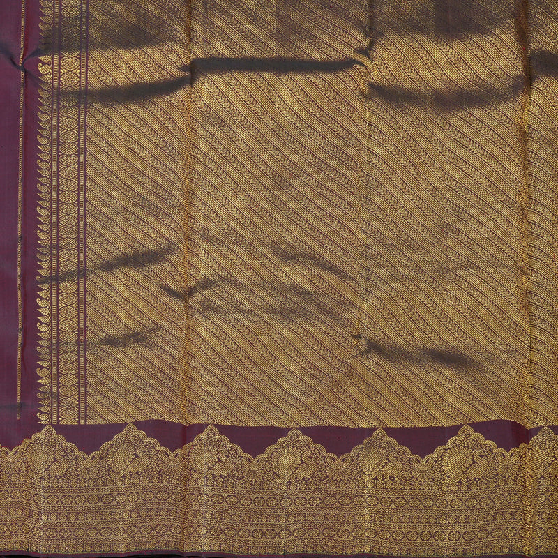 Hayagrivas Handloom Wine Maroon Kanjivaram Silk Saree KBE2330B11-1