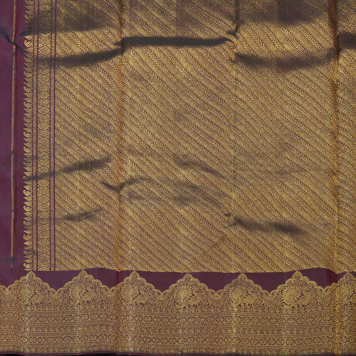 Hayagrivas Handloom Wine Maroon Kanjivaram Silk Saree KBE2330B11-1