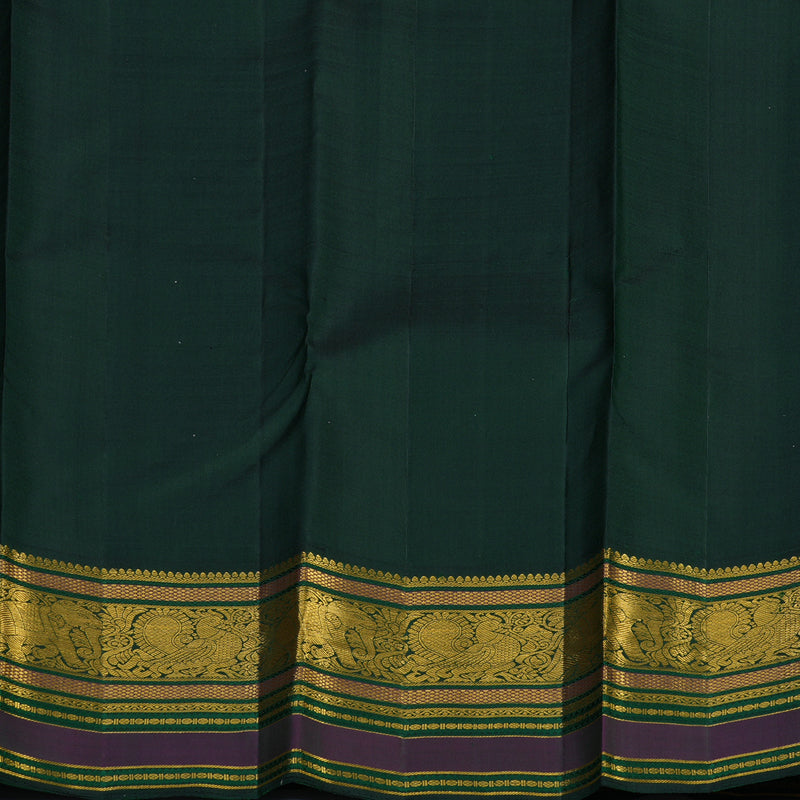 Hayagrivas Handloom Purple Kanjivaram Silk Saree with Karum Pachai Border KBE2331B2-3