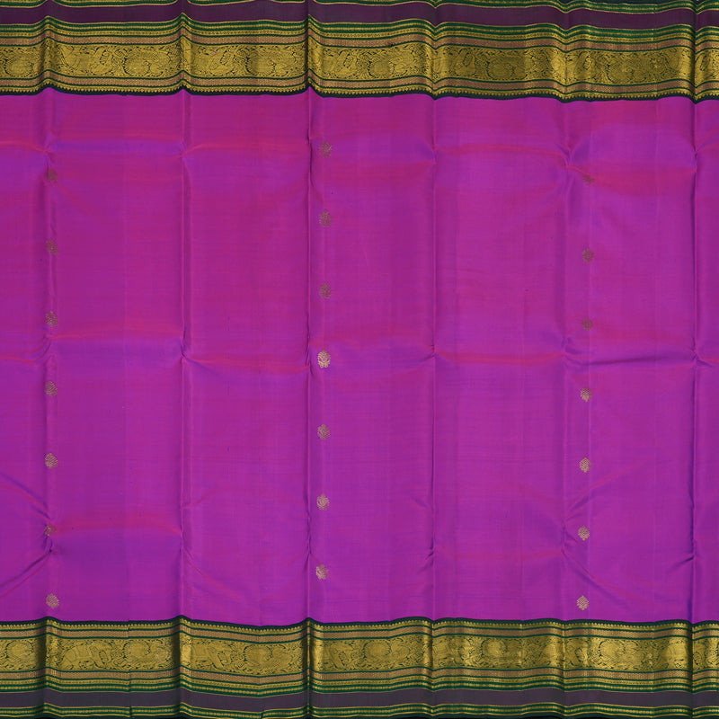 Hayagrivas Handloom Purple Kanjivaram Silk Saree with Karum Pachai Border KBE2331B2-3